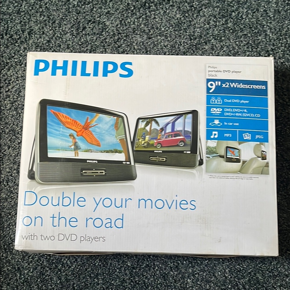Philips 9” x 2 Widescreen portable DVD players
